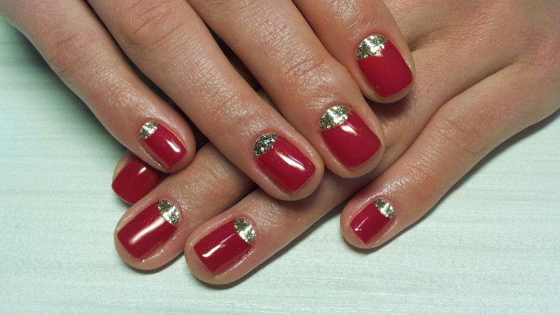 Shellac лунный френч красный