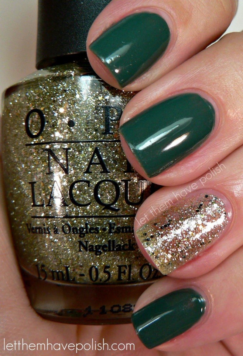 Opi nail lacquer зеленый лак