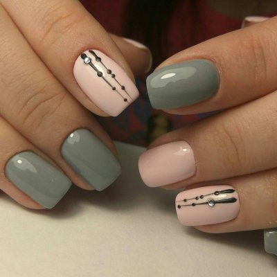 Весенний маникюр на короткие ногти