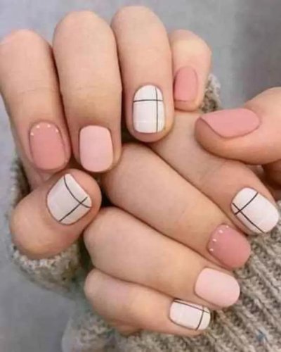 Нежный маникюр на короткие ногти