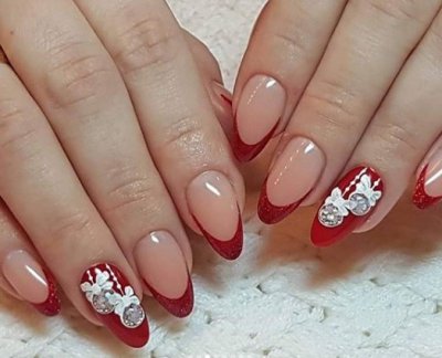 Новогодний френч красный