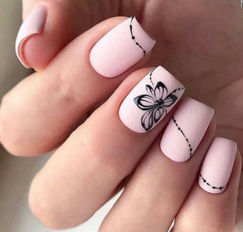 Короткие квадратные ногти маникюр