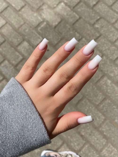Длинные квадратные ногти дизайн