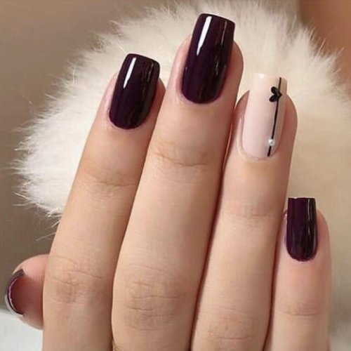 Короткие квадратные ногти маникюр