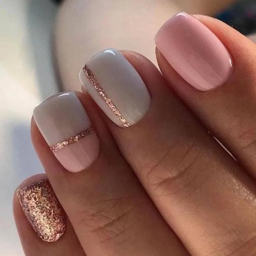 Нежный маникюр на короткие