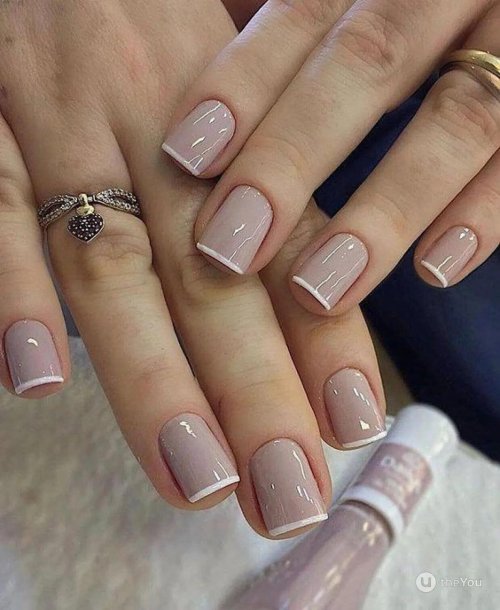 Красивый френч на короткие ногти