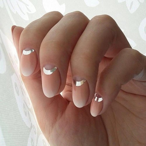 Маникюр на короткие полукруглые ногти
