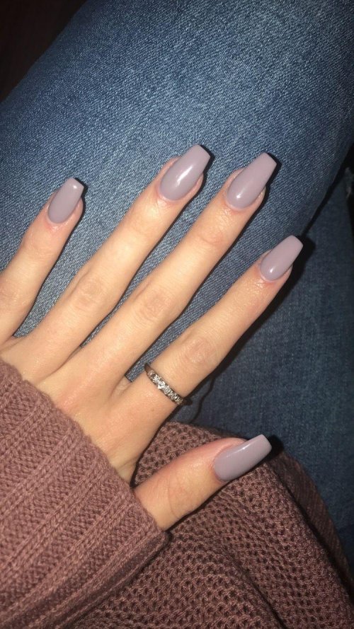 Длинные квадратные ногти
