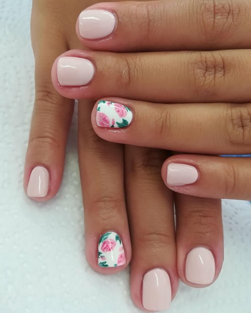 Летние ногти короткие
