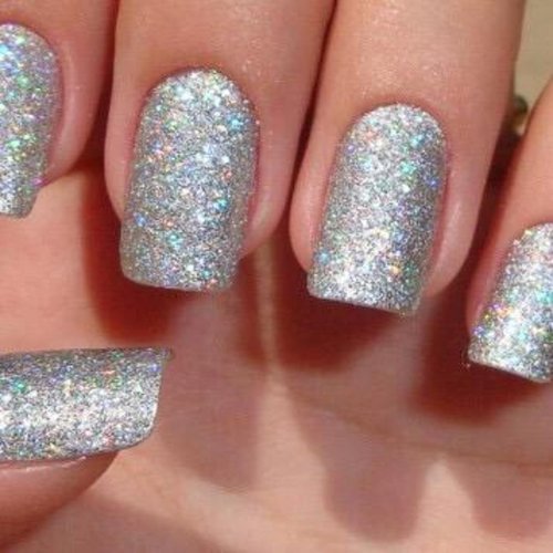 Глиттер holographic silver