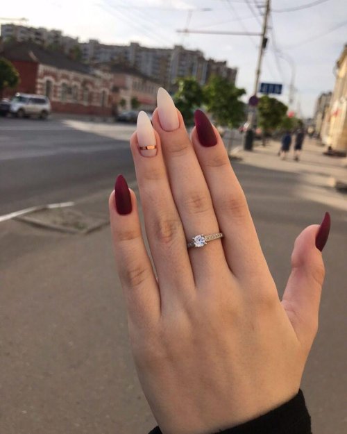 Маникюр миндаль длинные