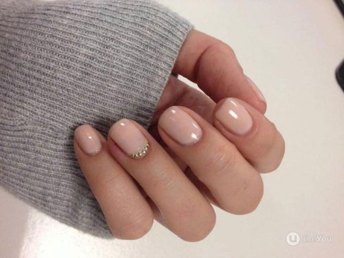 Короткие ногти нюдовый маникюр