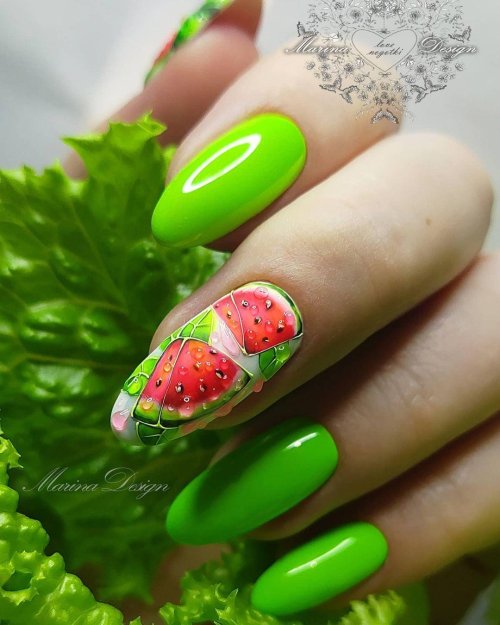 Маникюр фрукты