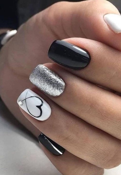 Короткие квадратные ногти маникюр