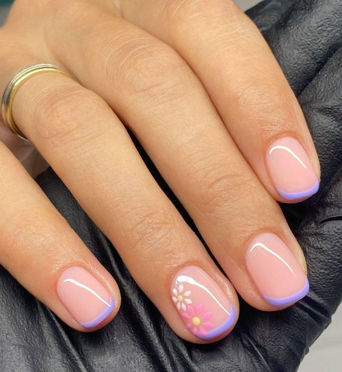 Летние ногти короткие