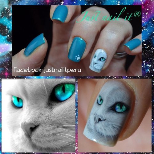 Кошачий маникюр дизайн