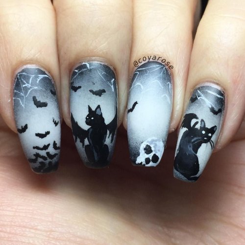 Маникюр кошка