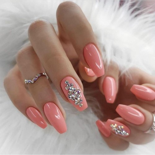 Коралловые ногти дизайн