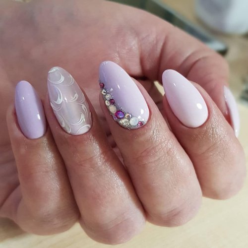 Короткие овальные ногти маникюр