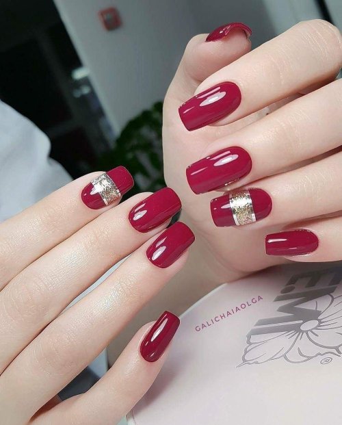 Маникюр красные оттенки