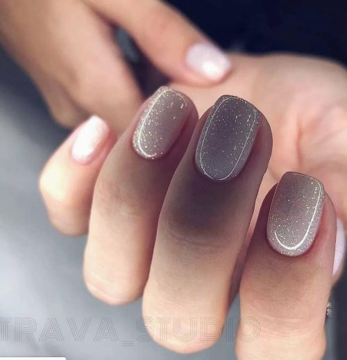 Маникюр на короткие ногти нюдовые цвета
