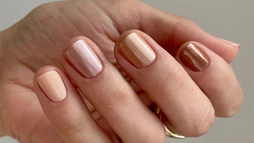 Маникюр нюд на короткие ногти