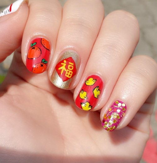 Маникюр китайский дизайн
