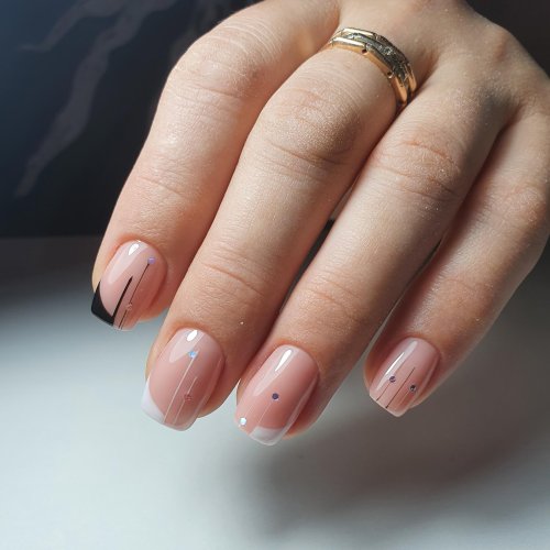 Нюдовый маникюр короткие ногти