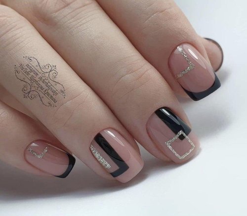 Короткие квадратные ногти