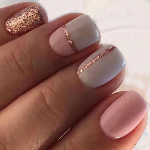 Маникюр на короткие ногти нежные оттенки