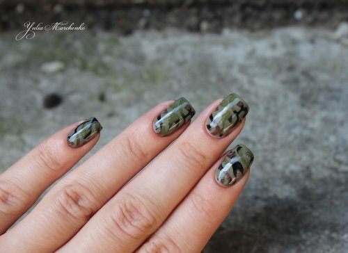 Маникюр камуфляж