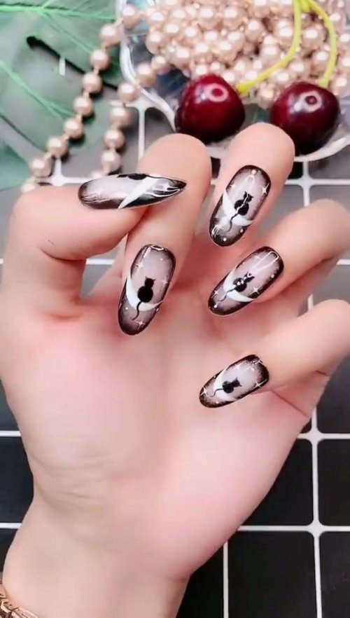 Маникюр кошачьи ногти