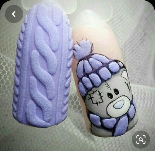 Вязаный дизайн ногтей
