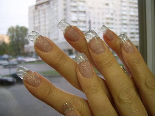 Прозрачные гелевые ногти