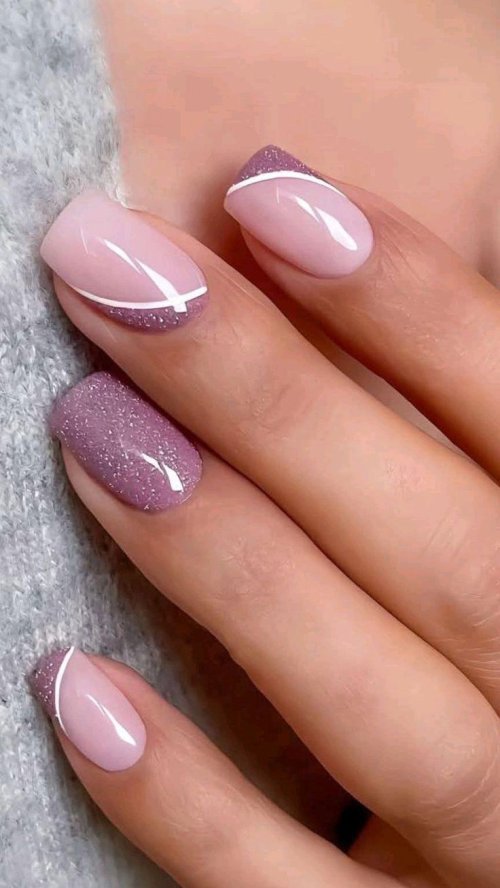 Короткие квадратные ногти маникюр