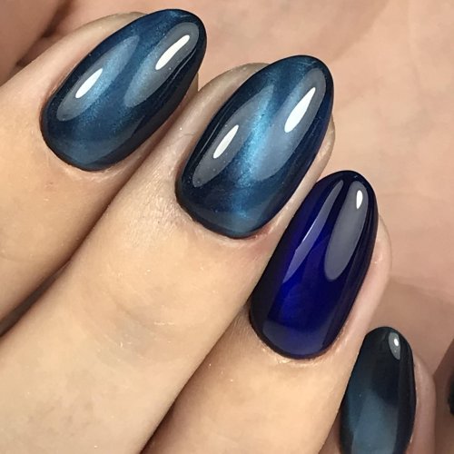 Маникюр кошачий глаз северное сияние