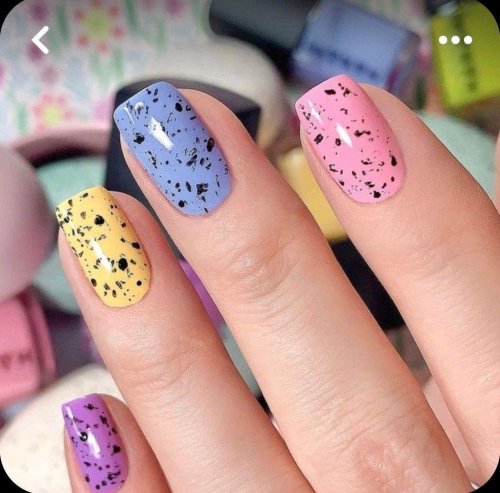 Маникюр перепелиное яйцо