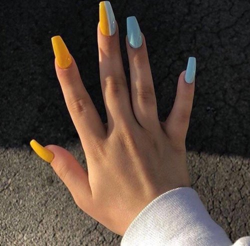 Маникюр длинные квадратные