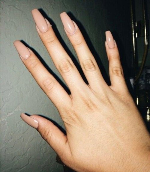 Длинные квадратные ногти