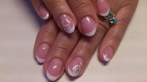 Френч на короткие круглые ногти