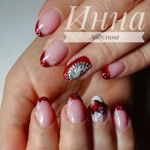 Красный френч новогодний