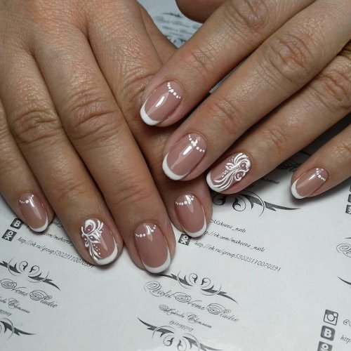 Маникюр на короткие овальные ногти