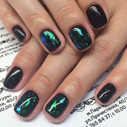 Маникюр с битым стеклом