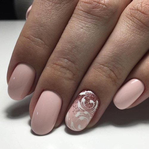 Маникюр дизайн нежный элегантный на короткие ногти