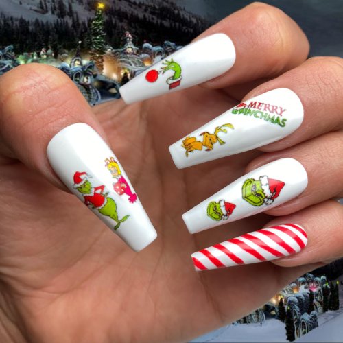 Новогодние маникюр