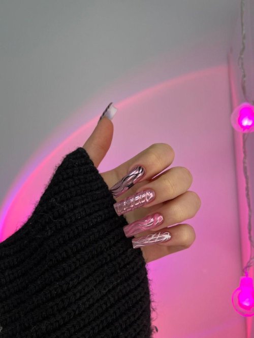 Длинные ногти маникюр