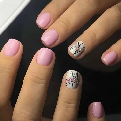 Маникюр на короткие широкие ногти