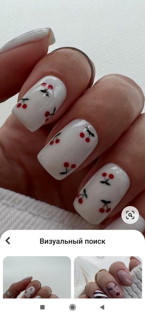 Маникюр вишенки