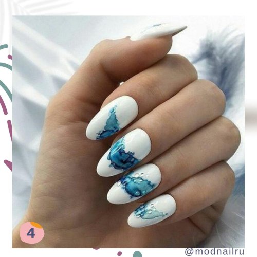 Акварельные капли для маникюра