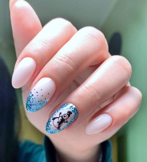 Короткие овальные ногти маникюр